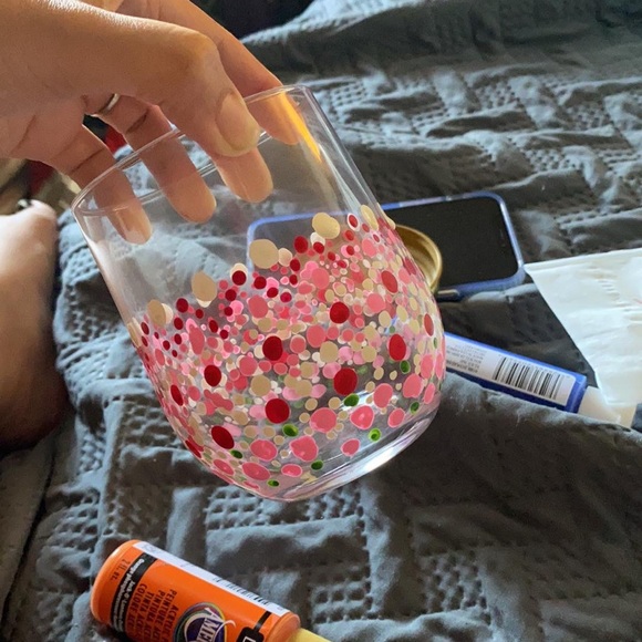 hand painted wine glasses - Picture 2 of 2